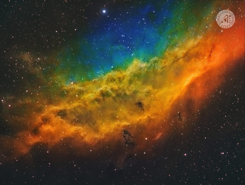 California in Hubble Palette APOD by