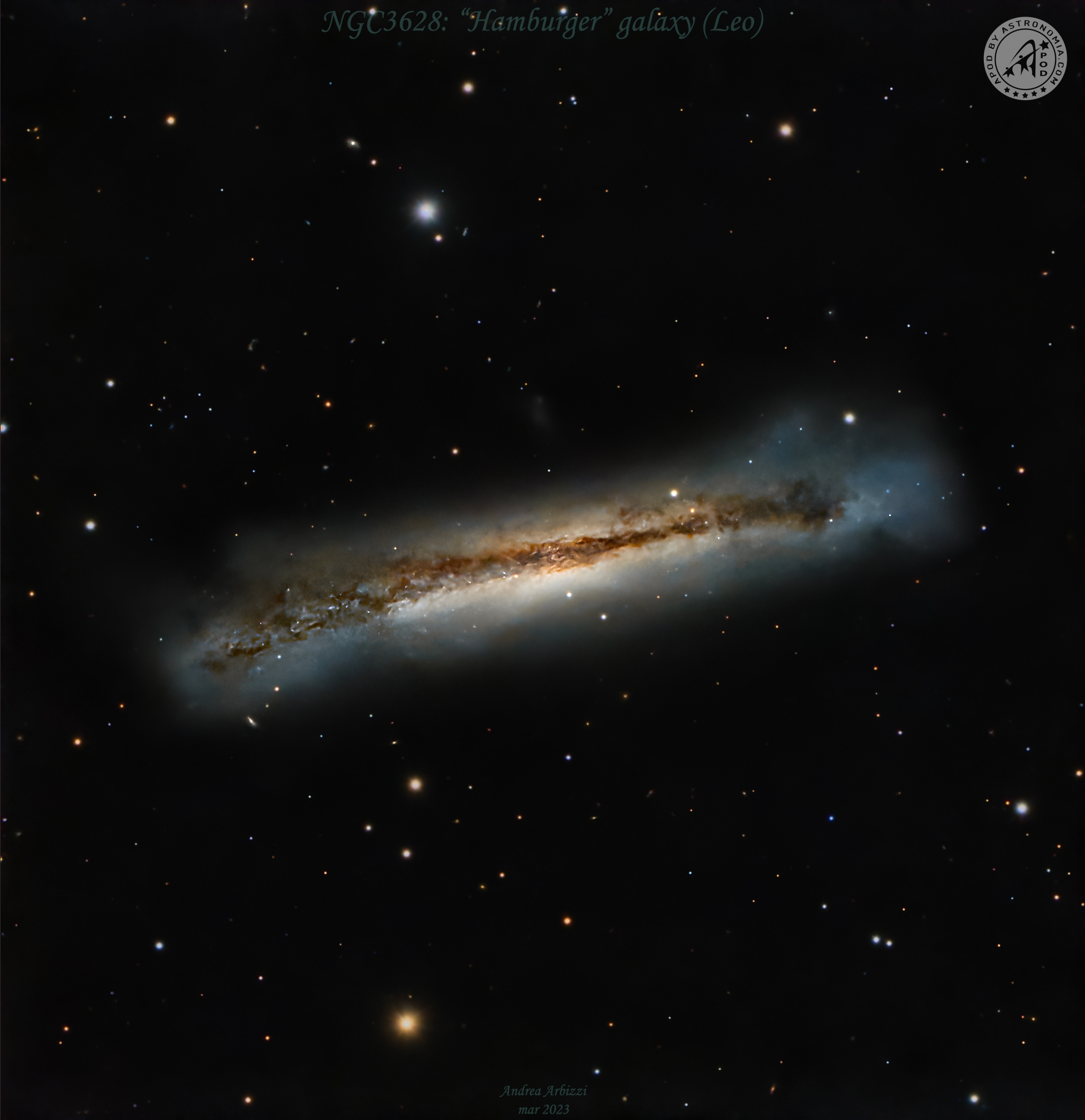 Galassia Hamburger NGC3628