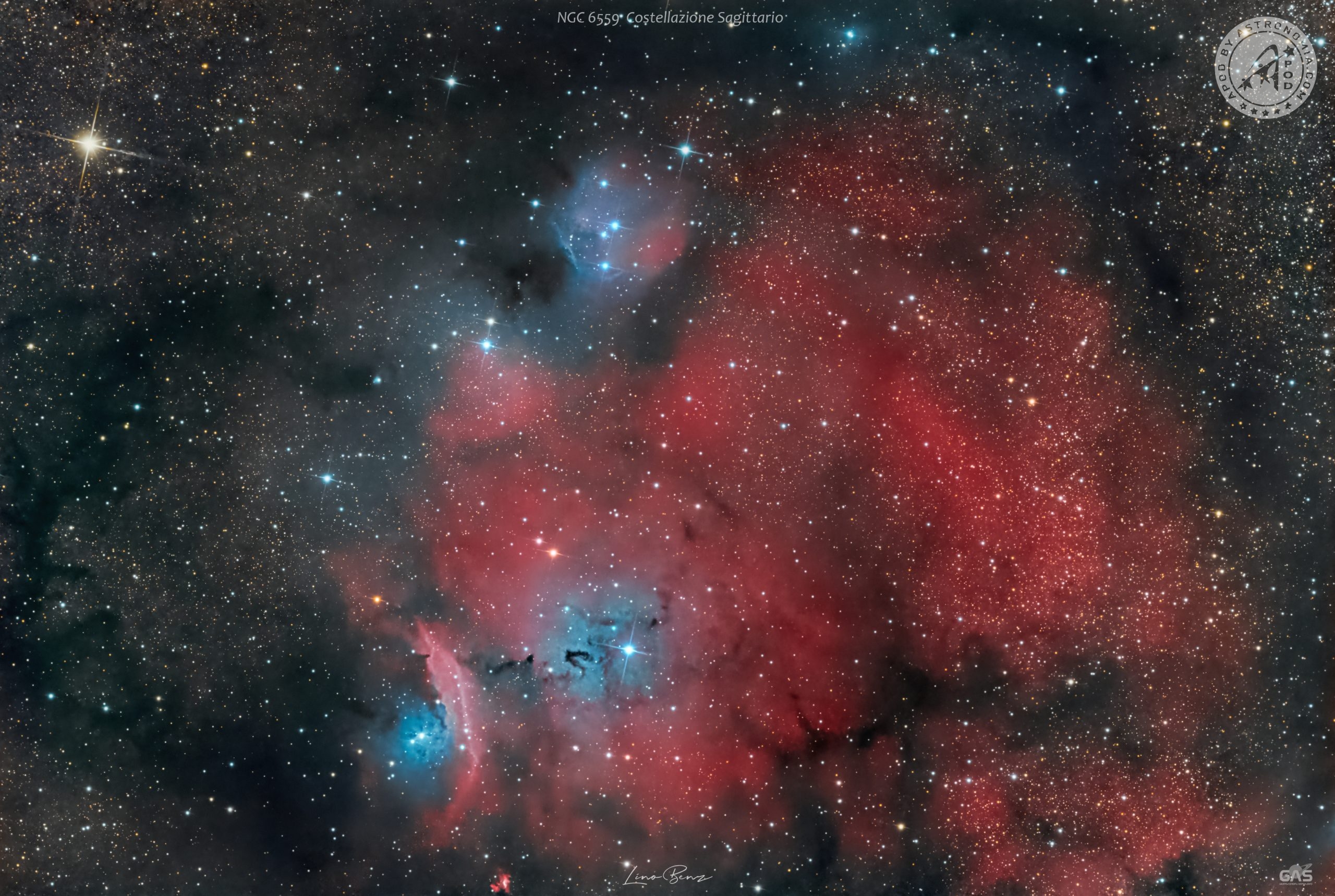 La regione di formazione stellare NGC 6559