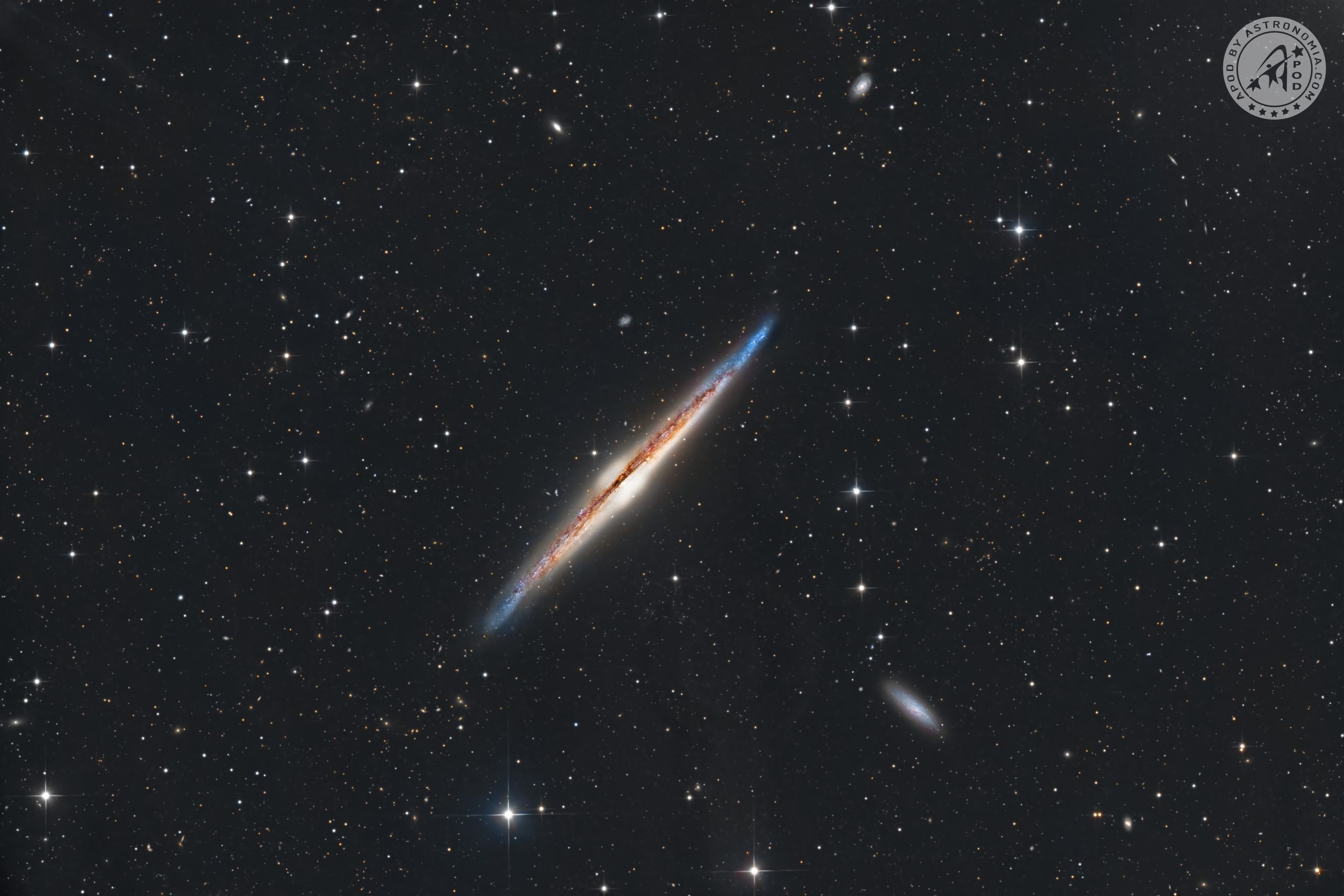 NGC 4565 – edge on spiral galaxy – Coma Berenices